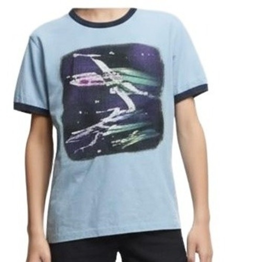 GapKids Junk Food Blue Ringer Boys T-Shirt Large 10 Star Wars Graphic Tee‎ NEW